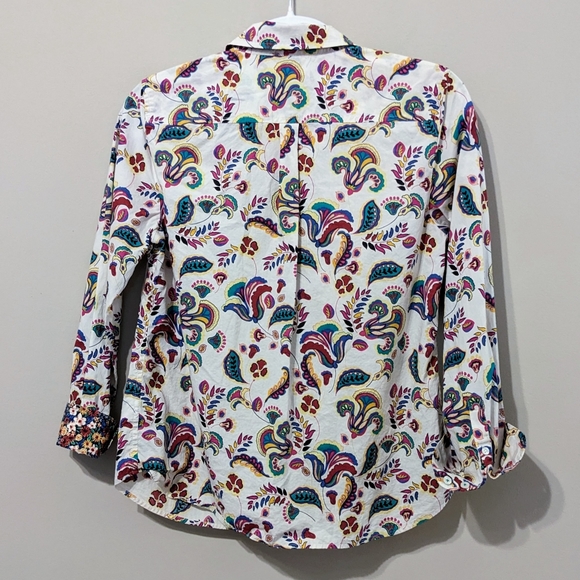 Talbots Paisley Button Down Shirt like new - Picture 3 of 6